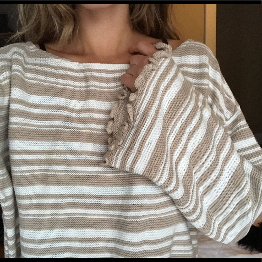 Knit Crop Striped Sweater